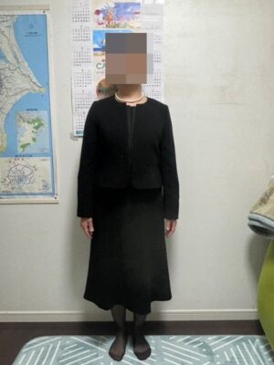 喪服の着用画像　160cm 13号